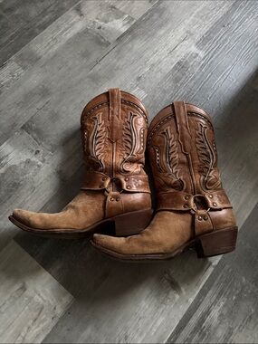 Soto Boots Womens Size 9 Brown Embriodery